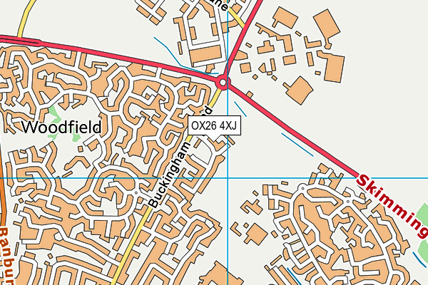 OX26 4XJ map - OS VectorMap District (Ordnance Survey) OX26 4XJ map - OS VectorMap District (Ordnance Survey)