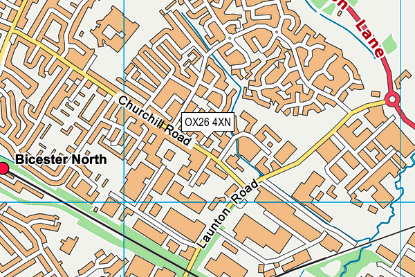 OX26 4XN map - OS VectorMap District (Ordnance Survey) OX26 4XN map - OS VectorMap District (Ordnance Survey)