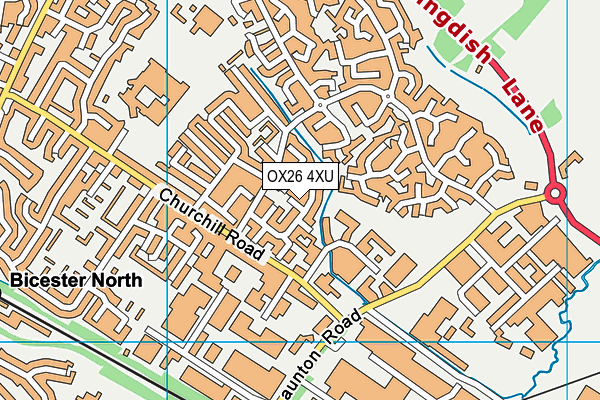 OX26 4XU map - OS VectorMap District (Ordnance Survey) OX26 4XU map - OS VectorMap District (Ordnance Survey)