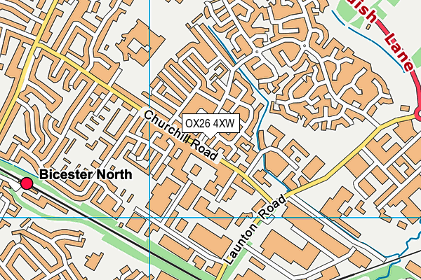 OX26 4XW map - OS VectorMap District (Ordnance Survey) OX26 4XW map - OS VectorMap District (Ordnance Survey)