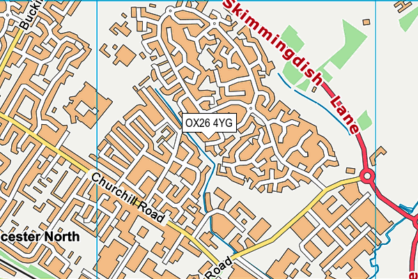 OX26 4YG map - OS VectorMap District (Ordnance Survey) OX26 4YG map - OS VectorMap District (Ordnance Survey)
