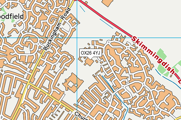 OX26 4YJ map - OS VectorMap District (Ordnance Survey) OX26 4YJ map - OS VectorMap District (Ordnance Survey)