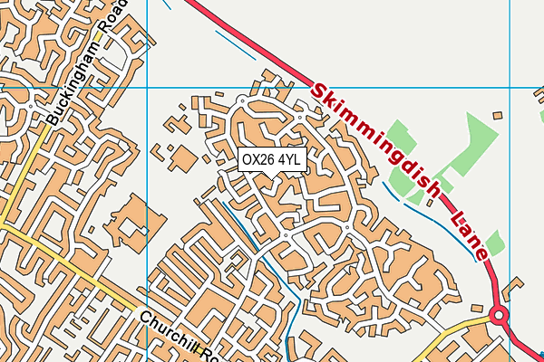 OX26 4YL map - OS VectorMap District (Ordnance Survey) OX26 4YL map - OS VectorMap District (Ordnance Survey)