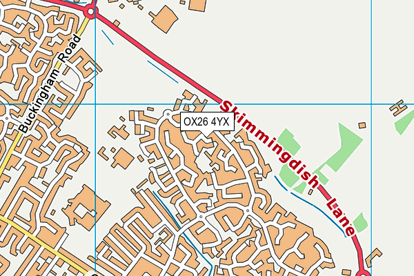 OX26 4YX map - OS VectorMap District (Ordnance Survey) OX26 4YX map - OS VectorMap District (Ordnance Survey)