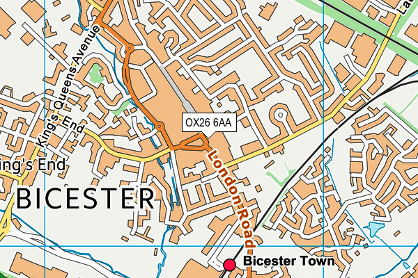 OX26 6AA map - OS VectorMap District (Ordnance Survey)