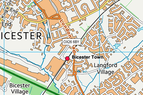 OX26 6BY map - OS VectorMap District (Ordnance Survey) OX26 6BY map - OS VectorMap District (Ordnance Survey)