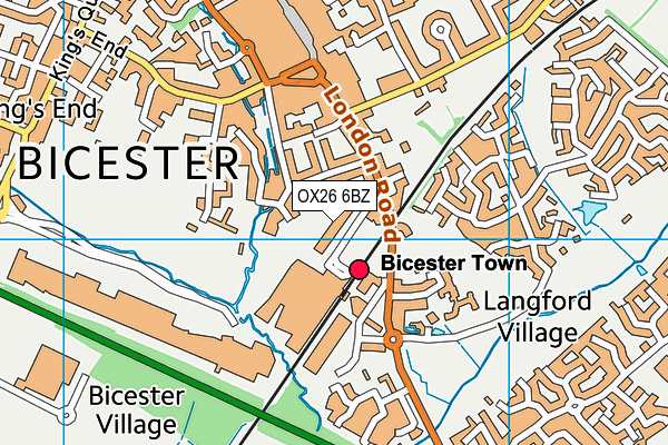 OX26 6BZ map - OS VectorMap District (Ordnance Survey) OX26 6BZ map - OS VectorMap District (Ordnance Survey)