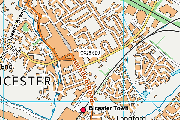 OX26 6DJ map - OS VectorMap District (Ordnance Survey) OX26 6DJ map - OS VectorMap District (Ordnance Survey)