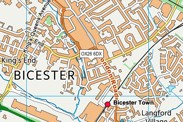 OX26 6DX map - OS VectorMap District (Ordnance Survey) OX26 6DX map - OS VectorMap District (Ordnance Survey)