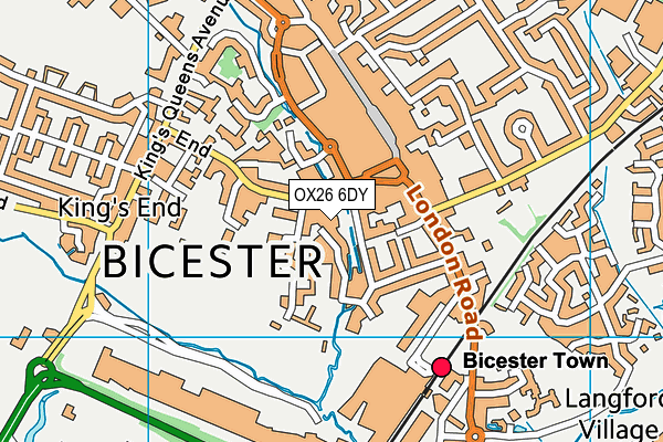 OX26 6DY map - OS VectorMap District (Ordnance Survey) OX26 6DY map - OS VectorMap District (Ordnance Survey)