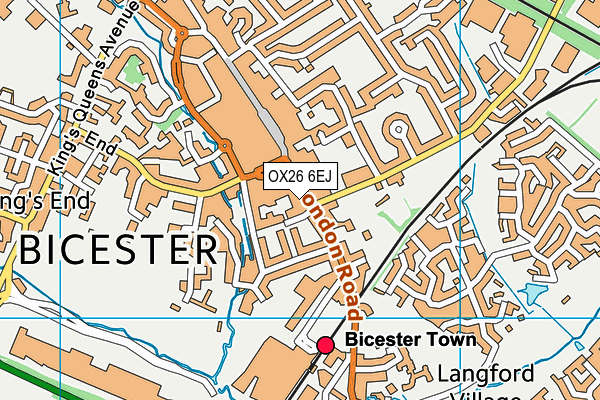 OX26 6EJ map - OS VectorMap District (Ordnance Survey) OX26 6EJ map - OS VectorMap District (Ordnance Survey)