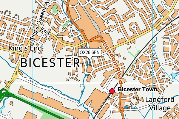 OX26 6FN map - OS VectorMap District (Ordnance Survey) OX26 6FN map - OS VectorMap District (Ordnance Survey)
