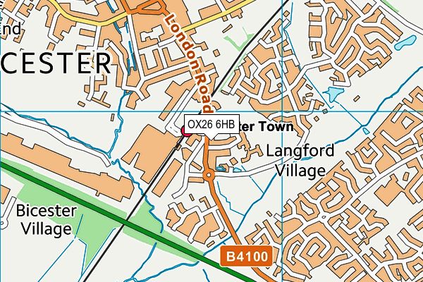 OX26 6HB map - OS VectorMap District (Ordnance Survey)