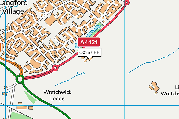 OX26 6HE map - OS VectorMap District (Ordnance Survey) OX26 6HE map - OS VectorMap District (Ordnance Survey)