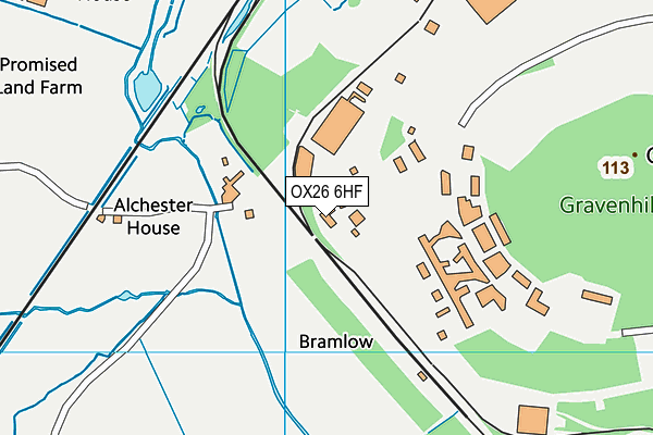 OX26 6HF map - OS VectorMap District (Ordnance Survey)