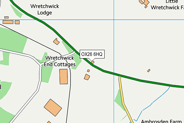 OX26 6HQ map - OS VectorMap District (Ordnance Survey) OX26 6HQ map - OS VectorMap District (Ordnance Survey)