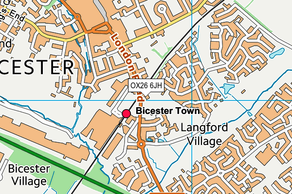 OX26 6JH map - OS VectorMap District (Ordnance Survey) OX26 6JH map - OS VectorMap District (Ordnance Survey)