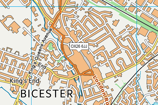 OX26 6JJ map - OS VectorMap District (Ordnance Survey) OX26 6JJ map - OS VectorMap District (Ordnance Survey)