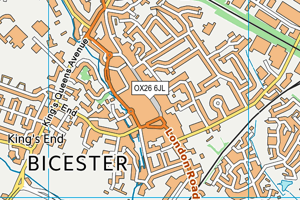 OX26 6JL map - OS VectorMap District (Ordnance Survey) OX26 6JL map - OS VectorMap District (Ordnance Survey)