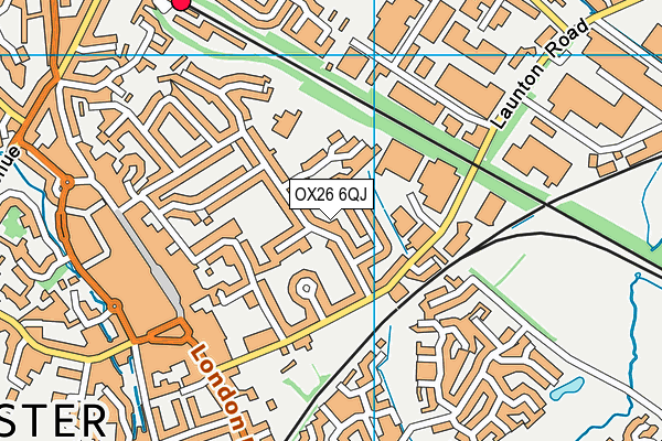 OX26 6QJ map - OS VectorMap District (Ordnance Survey) OX26 6QJ map - OS VectorMap District (Ordnance Survey)