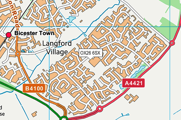 OX26 6SX map - OS VectorMap District (Ordnance Survey) OX26 6SX map - OS VectorMap District (Ordnance Survey)