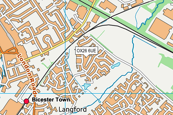 OX26 6UE map - OS VectorMap District (Ordnance Survey)