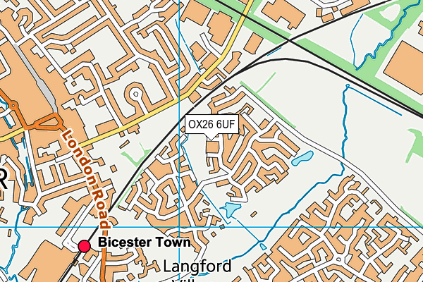 OX26 6UF map - OS VectorMap District (Ordnance Survey)