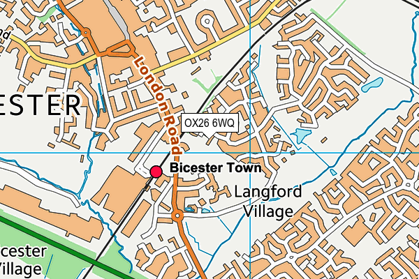 OX26 6WQ map - OS VectorMap District (Ordnance Survey) OX26 6WQ map - OS VectorMap District (Ordnance Survey)