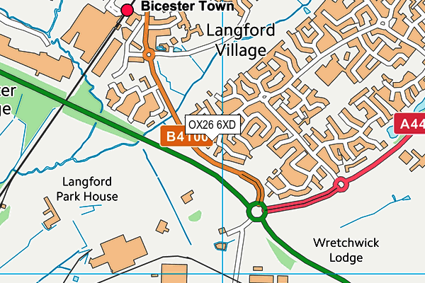 OX26 6XD map - OS VectorMap District (Ordnance Survey) OX26 6XD map - OS VectorMap District (Ordnance Survey)