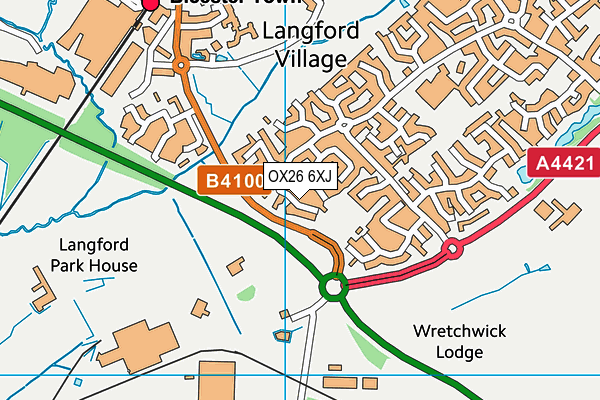 OX26 6XJ map - OS VectorMap District (Ordnance Survey) OX26 6XJ map - OS VectorMap District (Ordnance Survey)