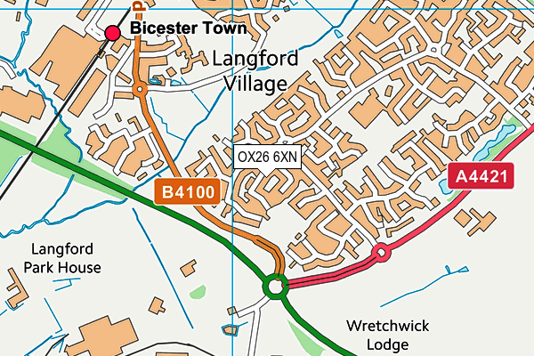 OX26 6XN map - OS VectorMap District (Ordnance Survey) OX26 6XN map - OS VectorMap District (Ordnance Survey)