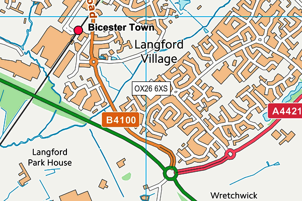 OX26 6XS map - OS VectorMap District (Ordnance Survey) OX26 6XS map - OS VectorMap District (Ordnance Survey)