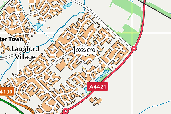 OX26 6YG map - OS VectorMap District (Ordnance Survey) OX26 6YG map - OS VectorMap District (Ordnance Survey)