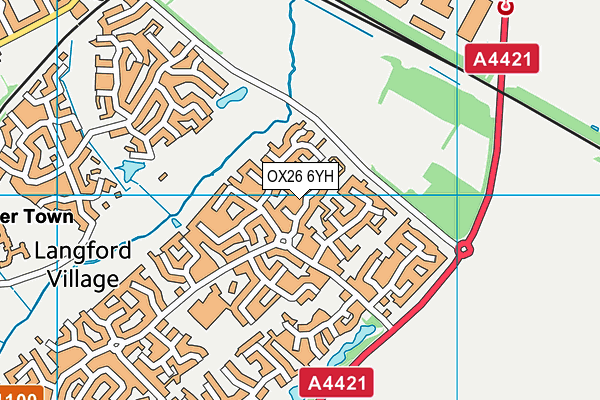 OX26 6YH map - OS VectorMap District (Ordnance Survey) OX26 6YH map - OS VectorMap District (Ordnance Survey)