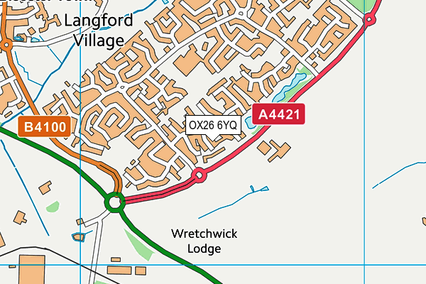 OX26 6YQ map - OS VectorMap District (Ordnance Survey) OX26 6YQ map - OS VectorMap District (Ordnance Survey)