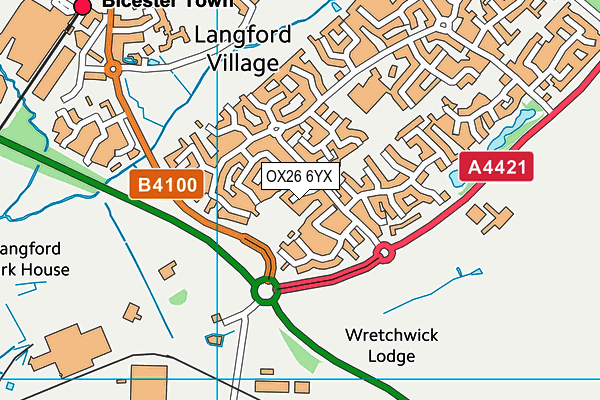 OX26 6YX map - OS VectorMap District (Ordnance Survey) OX26 6YX map - OS VectorMap District (Ordnance Survey)