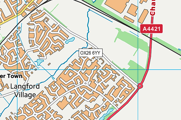 OX26 6YY map - OS VectorMap District (Ordnance Survey) OX26 6YY map - OS VectorMap District (Ordnance Survey)