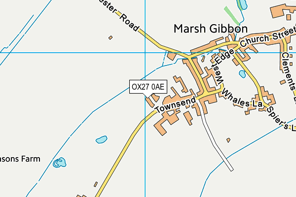 OX27 0AE map - OS VectorMap District (Ordnance Survey) OX27 0AE map - OS VectorMap District (Ordnance Survey)