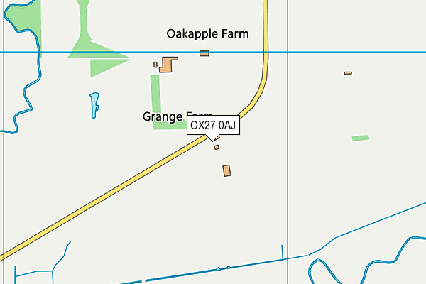 OX27 0AJ map - OS VectorMap District (Ordnance Survey) OX27 0AJ map - OS VectorMap District (Ordnance Survey)