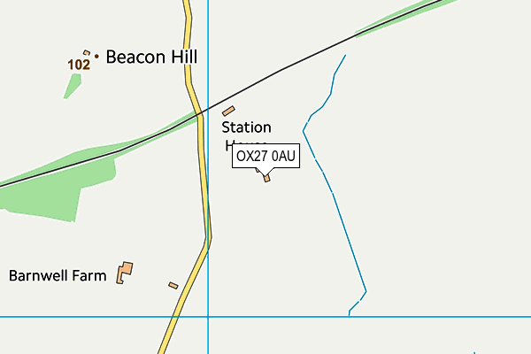 OX27 0AU map - OS VectorMap District (Ordnance Survey)