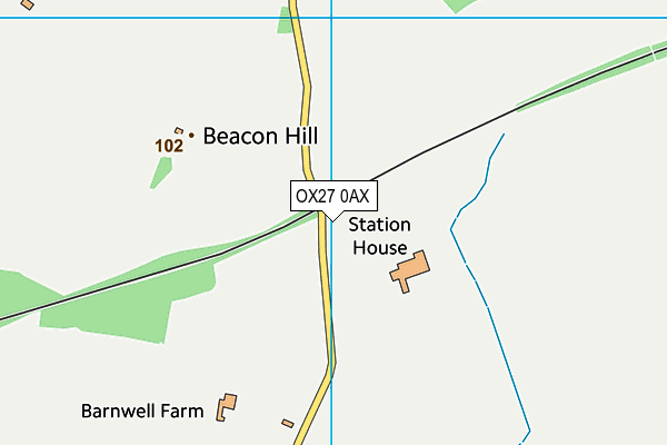 OX27 0AX map - OS VectorMap District (Ordnance Survey) OX27 0AX map - OS VectorMap District (Ordnance Survey)