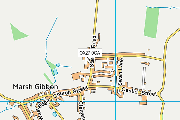 OX27 0GA map - OS VectorMap District (Ordnance Survey) OX27 0GA map - OS VectorMap District (Ordnance Survey)