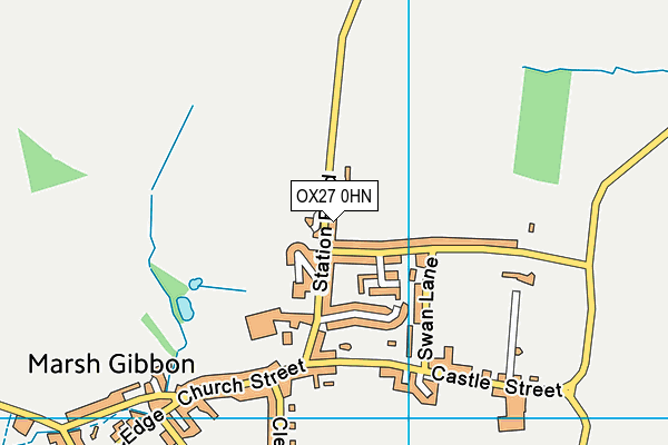 OX27 0HN map - OS VectorMap District (Ordnance Survey) OX27 0HN map - OS VectorMap District (Ordnance Survey)