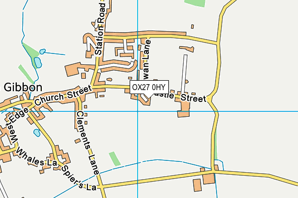 OX27 0HY map - OS VectorMap District (Ordnance Survey) OX27 0HY map - OS VectorMap District (Ordnance Survey)