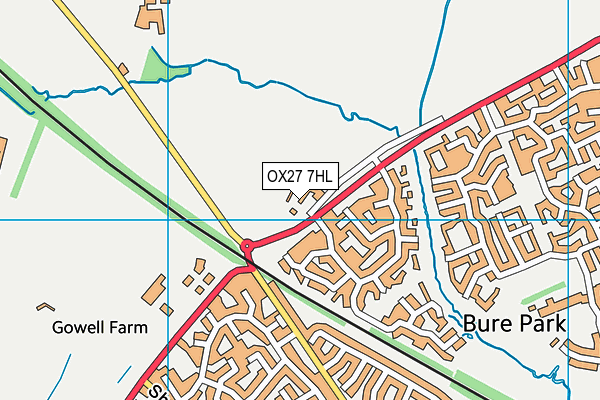 OX27 7HL map - OS VectorMap District (Ordnance Survey) OX27 7HL map - OS VectorMap District (Ordnance Survey)