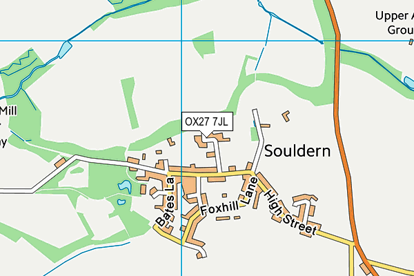 OX27 7JL map - OS VectorMap District (Ordnance Survey) OX27 7JL map - OS VectorMap District (Ordnance Survey)