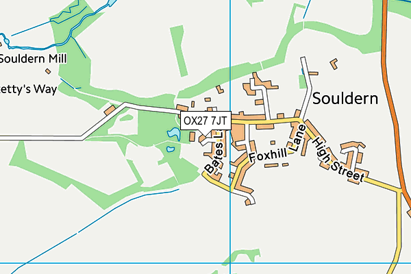 OX27 7JT map - OS VectorMap District (Ordnance Survey) OX27 7JT map - OS VectorMap District (Ordnance Survey)