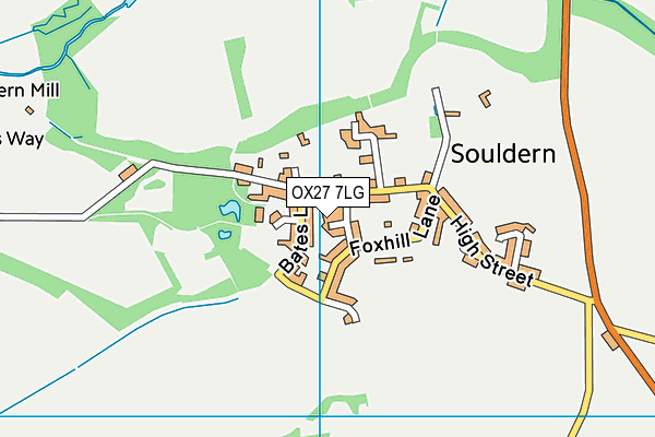 OX27 7LG map - OS VectorMap District (Ordnance Survey) OX27 7LG map - OS VectorMap District (Ordnance Survey)