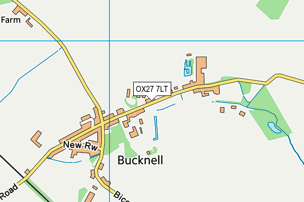OX27 7LT map - OS VectorMap District (Ordnance Survey) OX27 7LT map - OS VectorMap District (Ordnance Survey)