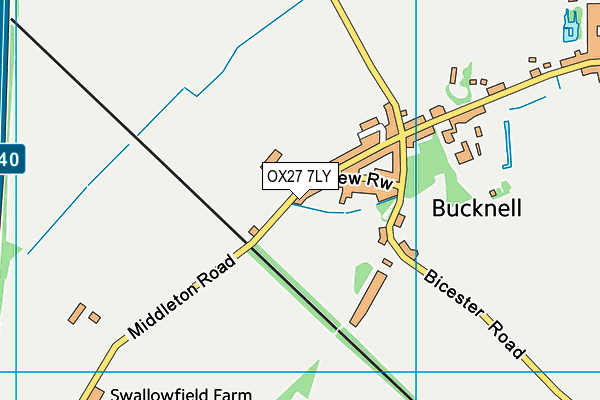 OX27 7LY map - OS VectorMap District (Ordnance Survey) OX27 7LY map - OS VectorMap District (Ordnance Survey)